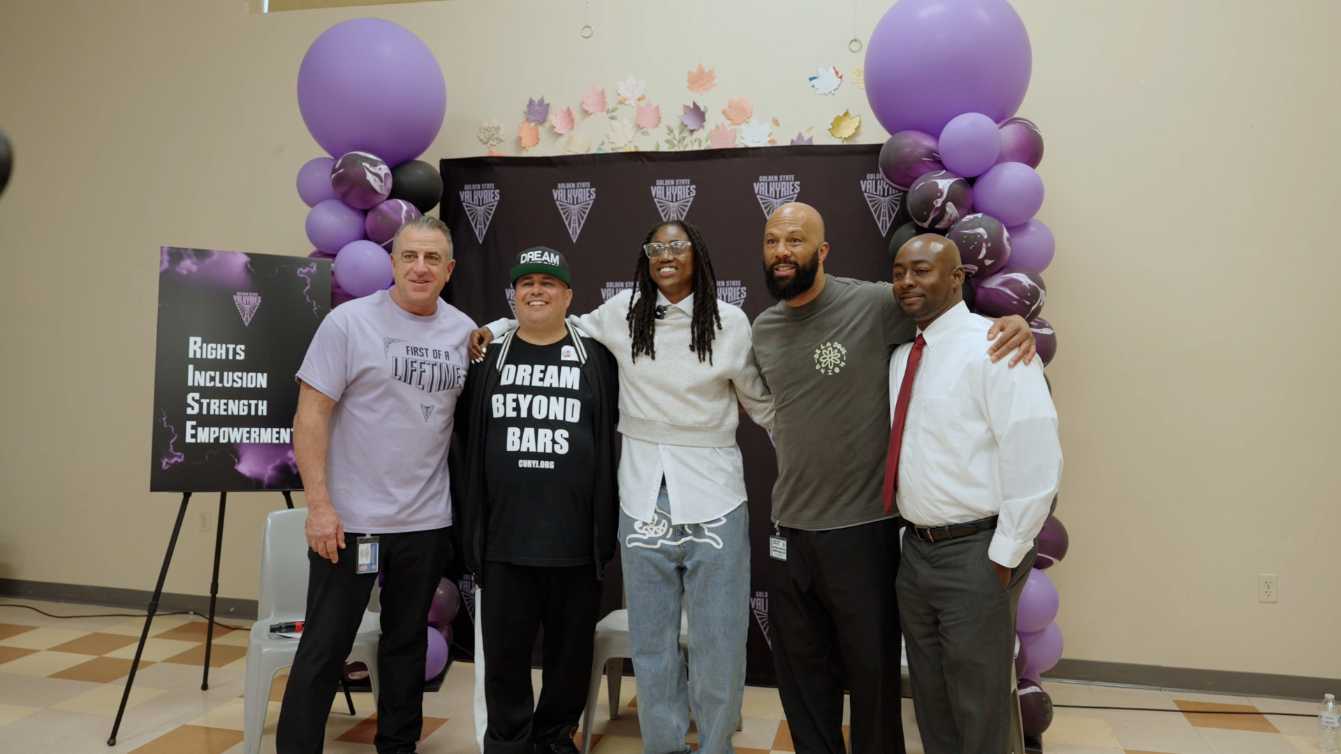Valkyries’ Tiffany Hayes, Musician Common Continues R.I.S.E. Program With Visit to the Alameda County Juvenile Justice Center